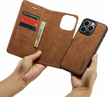 iPhone 14 Pro Sienna Brown - 2 in 1 Book Case