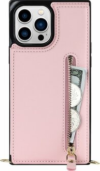 iPhone 14 Pro Roze - Back Cover met Koord