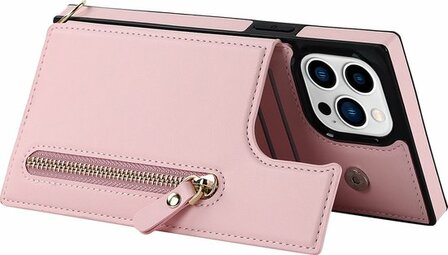 iPhone 14 Pro Roze - Back Cover met Koord