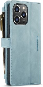 iPhone 13 Pro Aqua Blue - Book Case met Rits