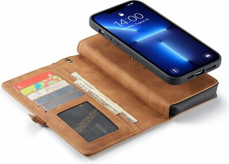 iPhone 13 Pro Max Sienna Brown - 2 in 1 Extra Vakken Book Case