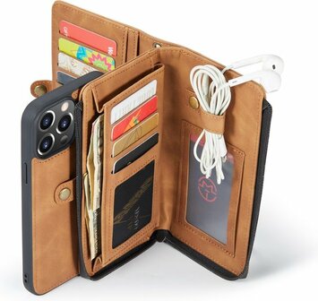 iPhone 13 Pro Max Sienna Brown - 2 in 1 Extra Vakken Book Case