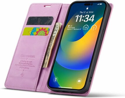 iPhone 14 Pro Pastel Lila - Book Case