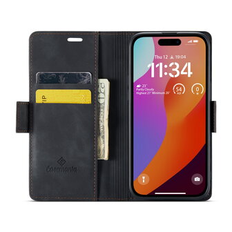 iPhone 15 Pro Max Charcoal Gray - MagSafe Book Case