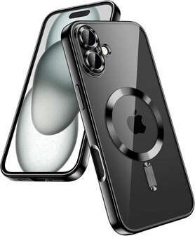 iPhone 16 Plus - Zwart - Siliconen MagSafe Back Cover