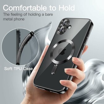 iPhone 16 Plus - Zwart - Siliconen MagSafe Back Cover