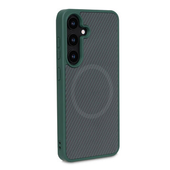Samsung S25 - Groen - Carbon MagSafe Back Cover