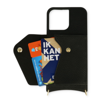 iPhone 14 Pro Zwart - Back Cover met Band