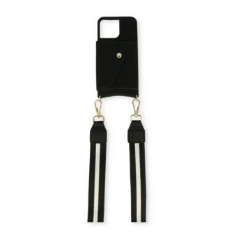 iPhone 14 Pro Zwart - Back Cover met Band