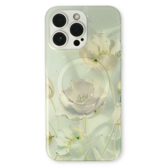 iPhone 14 Pro Groen - MagSafe TPU Marmer