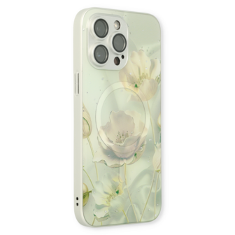 iPhone 14 Pro Groen - MagSafe TPU Marmer