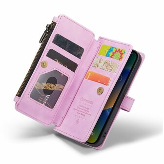 iPhone 14 Pastel Lila - Book Case met Rits