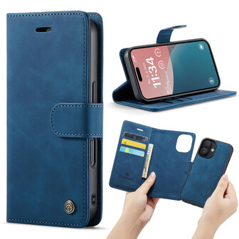 iPhone 16 Plus - Navy Blue - 2 in 1 Book Case