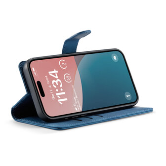 iPhone 16 Plus - Navy Blue - 2 in 1 Book Case