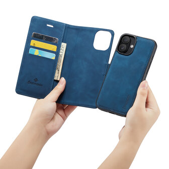 iPhone 16 Plus - Navy Blue - 2 in 1 Book Case