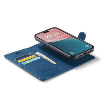 iPhone 16 Plus - Navy Blue - 2 in 1 Book Case