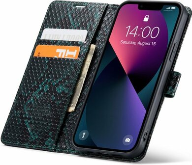 iPhone 13 Pro Max Groen - Slangen Book Case