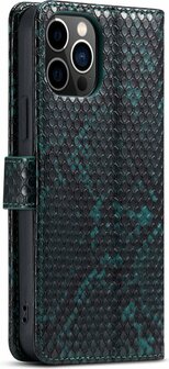 iPhone 13 Pro Max Groen - Slangen Book Case
