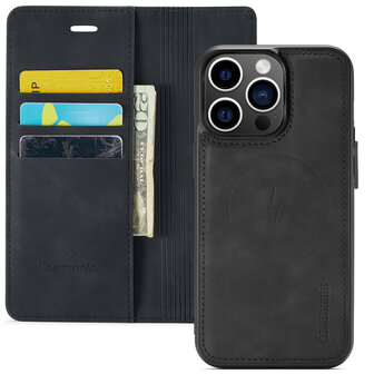 iPhone 14 Charcoal Gray - 2 in 1 MagSafe Book Case