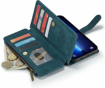 iPhone 13 Pro Emerald Green - Book Case met Rits