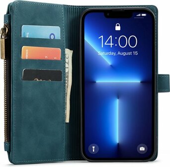 iPhone 13 Pro Emerald Green - Book Case met Rits