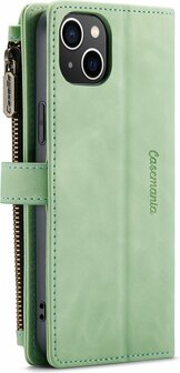 iPhone 14 Pistache Green - Book Case met Rits