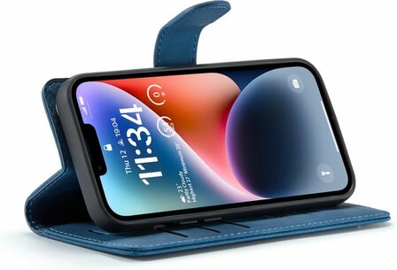 iPhone 14 Navy Blue- 2 in 1 Book Case