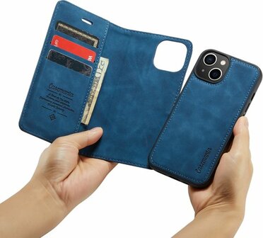iPhone 14 Navy Blue- 2 in 1 Book Case