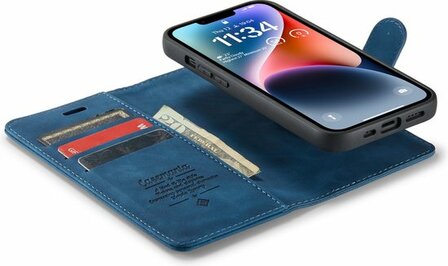 iPhone 14 Navy Blue- 2 in 1 Book Case