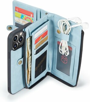 iPhone 13 Pro Aqua Blue - 2 in 1 Extra Vakken Book Case