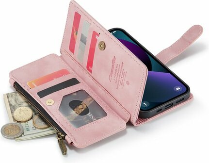 iPhone 13 Mini Pale Pink - Book Case met Rits