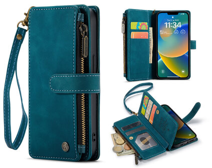 iPhone 14 Emerald Green - Book Case met Rits