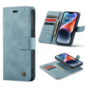 iPhone 15 Aqua Blue - 2 in 1 Book Case