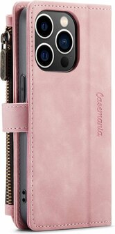 iPhone 14 Pro Pale Pink - Book Case met Rits