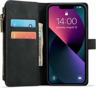 iPhone 13 Mini Charcoal Gray - Book Case met Rits
