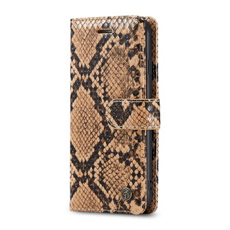iPhone SE 2022 Beige - Slangen Book Case