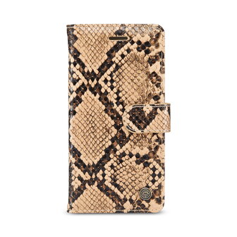 iPhone SE 2022 Beige - Slangen Book Case