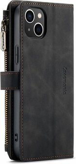 iPhone 14 Charcoal Gray - Book Case met Rits