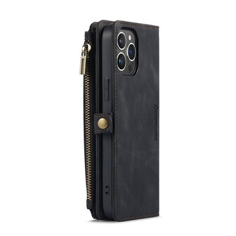 iPhone 15 Charcoal Gray - MagSafe Book Case met Rits