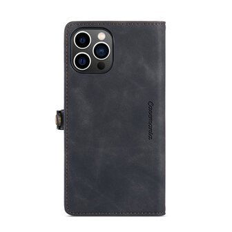 iPhone 15 Charcoal Gray - MagSafe Book Case met Rits