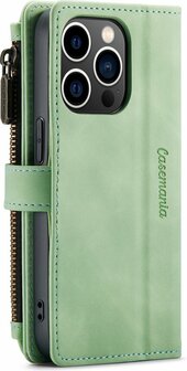 iPhone 14 Pro Pistache Green - Book Case met Rits