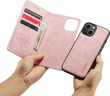 iPhone 14 Pale Pink - 2 in 1 Book Case