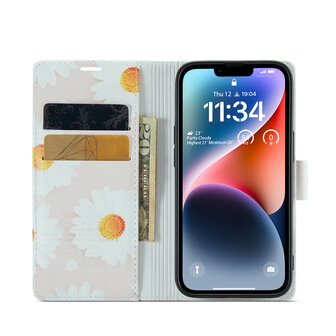 iPhone 14 met Daisy Print - Book Case