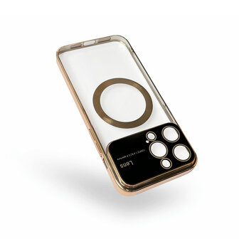 iPhone 15 Pro Goud - MagSafe TPU Back Cover - Camera Protector