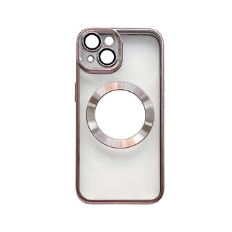 iPhone 14 Roze - TPU Back Cover Geschikt voor Magsafe
