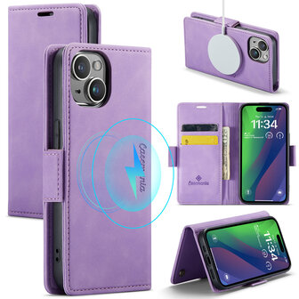 iPhone 15 Plus Bright Lila - MagSafe Book Case