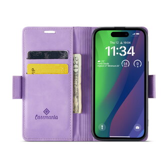 iPhone 15 Plus Bright Lila - MagSafe Book Case