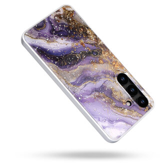 Samsung S25 Plus - Paars - Marmer MagSafe Back Cover