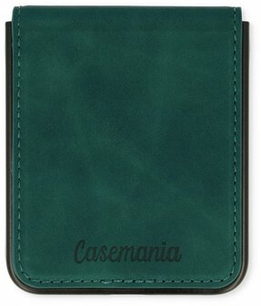 Samsung Z Flip 4 Emerald Green - Kunstlederen Back Cover