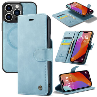 iPhone 15 Aqua Blue - 2 in 1 MagSafe Book Case